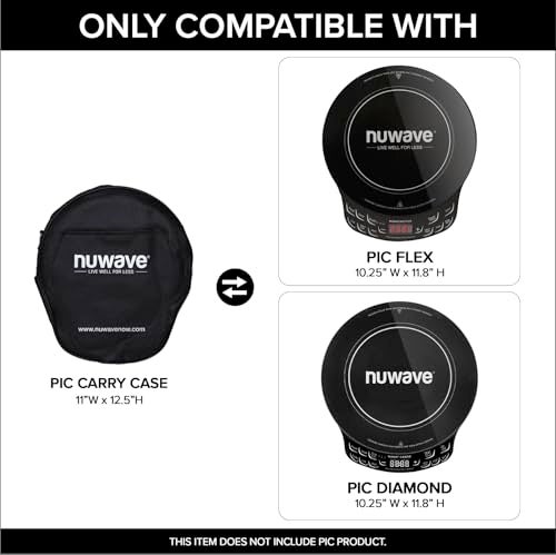 Nuwave حقيبة حمل Nuwave حصريًا لموقد PIC Flex أو Diamond، معزولة ومقاومة للماء، تباع من قبل الشركة المصنعة الأصلية، للاستخدام فقط مع نماذج PIC 30501، 30502، 30511، 30532، 30537، و 30527 - Image 3