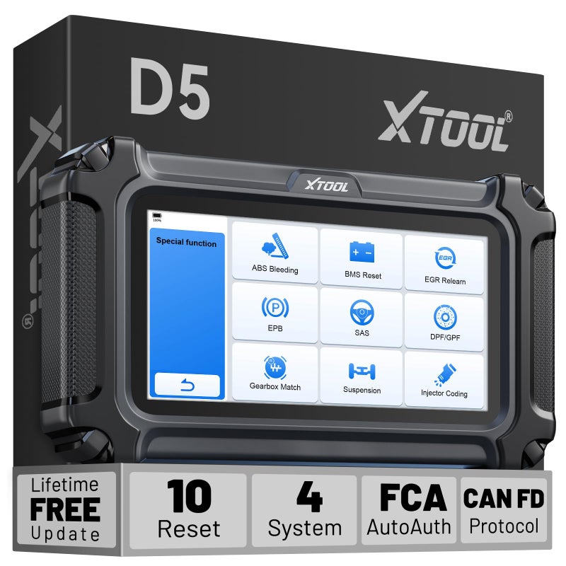 XTOOL D5 OBD2 Scanner Car Code Reader Engine ABS SRS Transmission Diagnostic Scan Tool with 10 Resets EPB Service ABS Bleed Throttle Relearn Clear Check Engine Light Free Update - Image 3