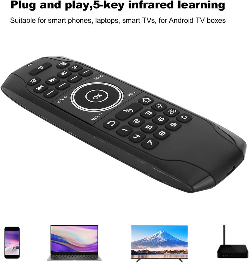 Air Remote Mouse, 2.4G Voice Air Fly Mouse for Bluetooth 5.0 Backlight for Android TV Box Control G7BTS Computer Supplies, Plug and Play for Smart Phones Laptops Smart TVs - Image 4