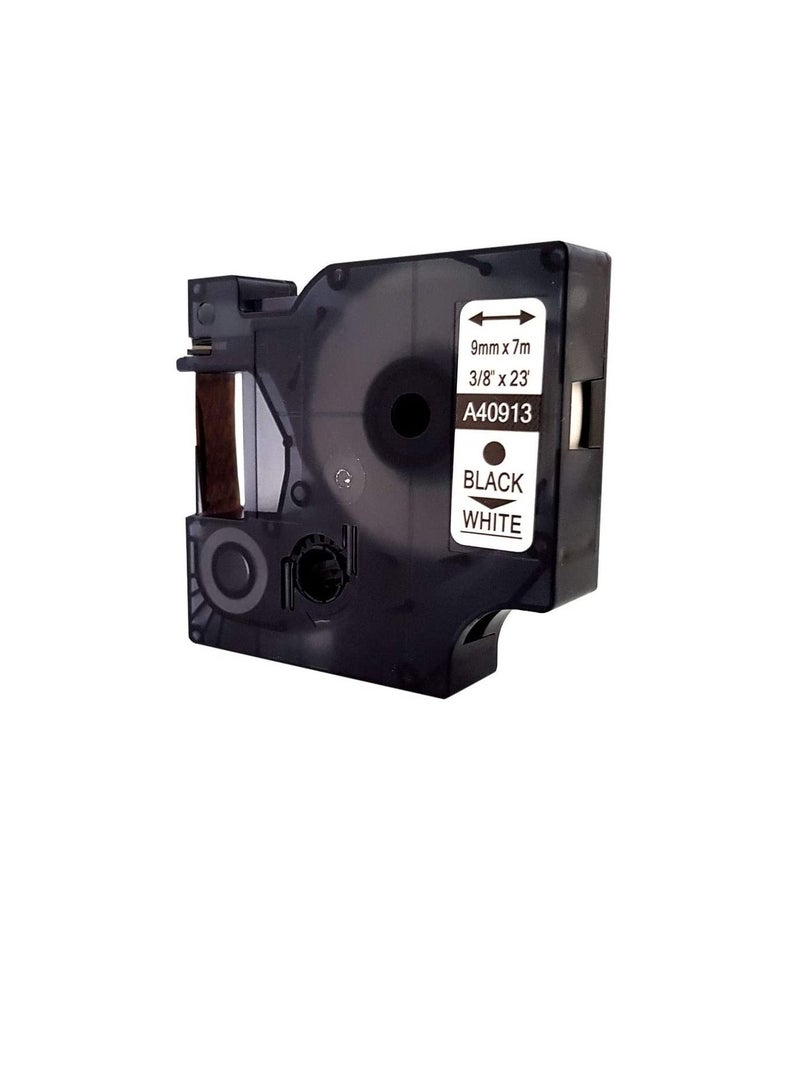متوافق مع D1 9 مم شريط ملصقات لـ Dymo أسود على أبيض - Image 3