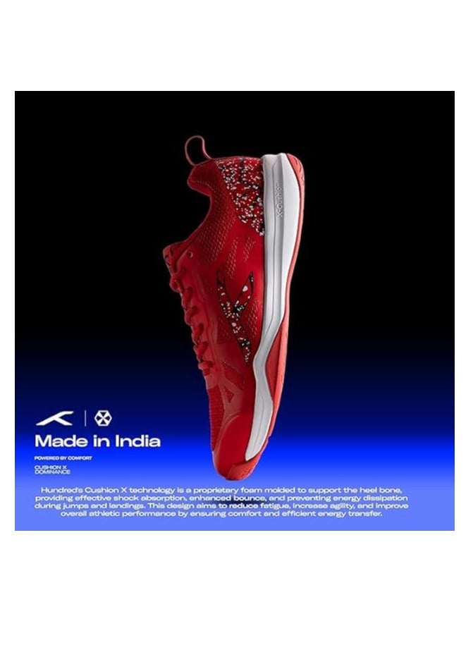 HUNDRED Blade Non-Marking Professional Badminton Shoes for Men | Material: TPU/Rubber | Suitable for Indoor Tennis/Squash/Table Tennis/Basketball & Padel | Lace Up | Durable and Comfort - Image 3