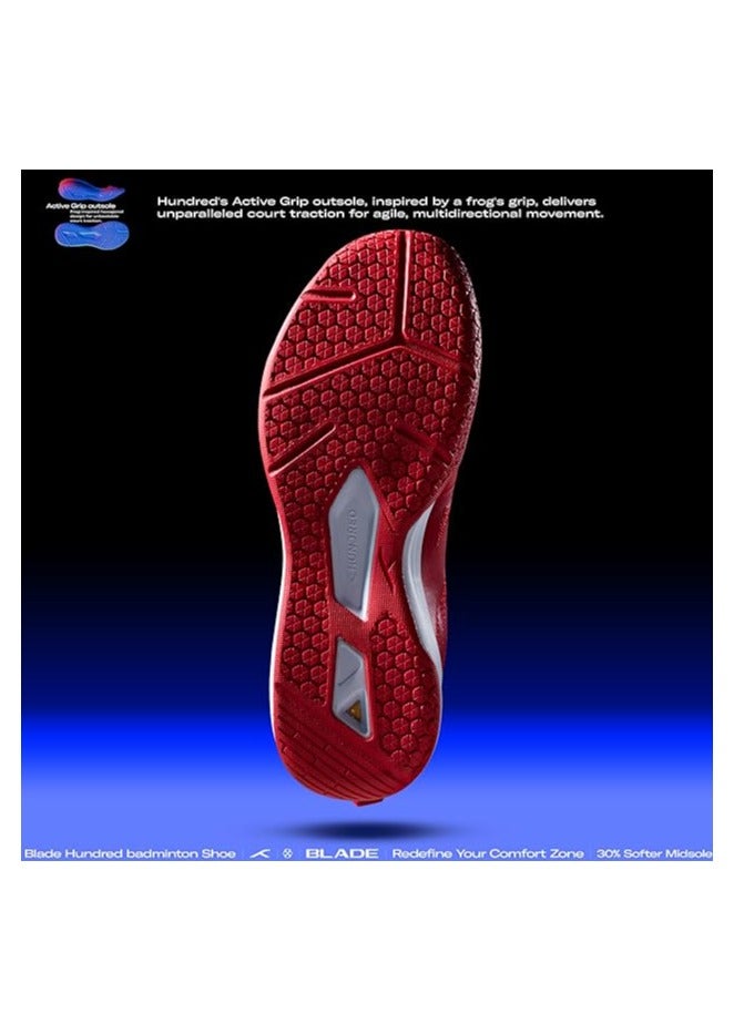 HUNDRED Blade Non-Marking Professional Badminton Shoes for Men | Material: TPU/Rubber | Suitable for Indoor Tennis/Squash/Table Tennis/Basketball & Padel | Lace Up | Durable and Comfort - Image 5