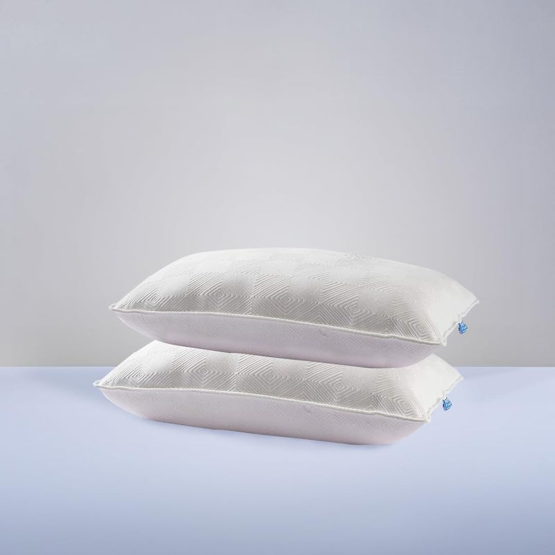 MM FOAM Softouch Pillow - 100% Latex-Polyfibre Hybrid |Great for Cuddling (25.75 x 15.25 x 6 inches) - (Pack of 2) - Image 1