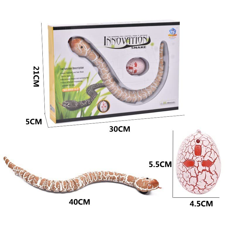Kiditos 16" Remote Control Snake Toy – Rechargeable RC Snake with Egg Controller, White - Image 5