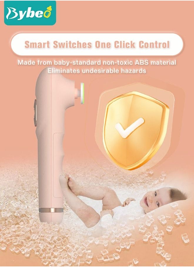 Bybeo Baby Electric Nail Clipper Safe File with 4 Grinding Pads Trim Silent Polish Grooming Kit for Newborn Infant Toddler or Adults Toes Fingernails Care  - Image 5