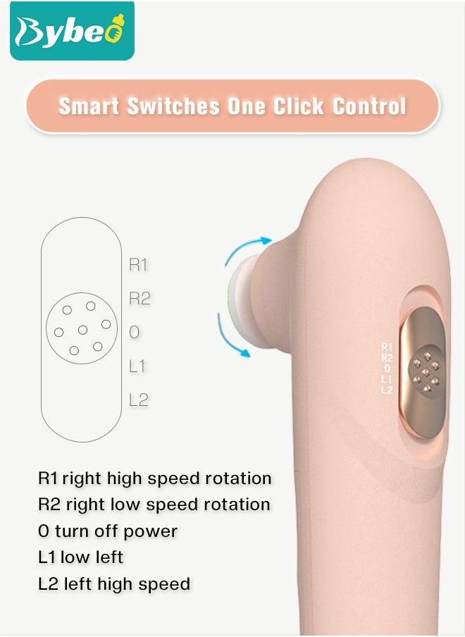 Bybeo Baby Electric Nail Clipper Safe File with 4 Grinding Pads Trim Silent Polish Grooming Kit for Newborn Infant Toddler or Adults Toes Fingernails Care  - Image 4