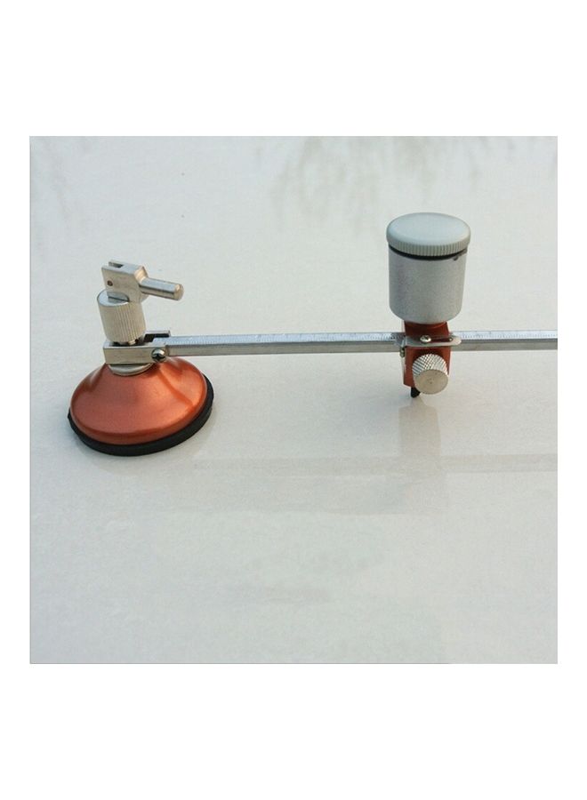 NIBEMINENT Jiamin Oil-Filled Universal Wheel Glass Compass Knife Hole Cutter Silver/Brown - Image 2