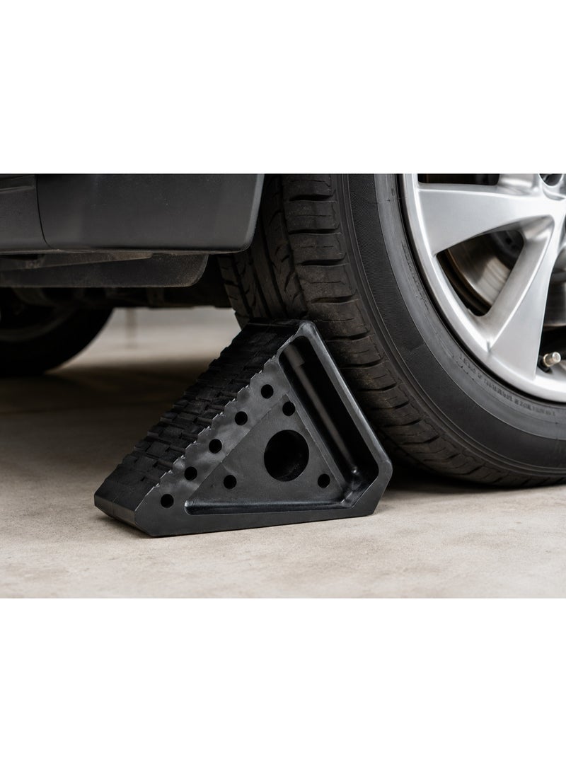 Wheel Chocks, 2 Pack Heavy Duty Wheel Chock Wheel Stoppers with Non-Slip Base for RV & Trailer - Image 4
