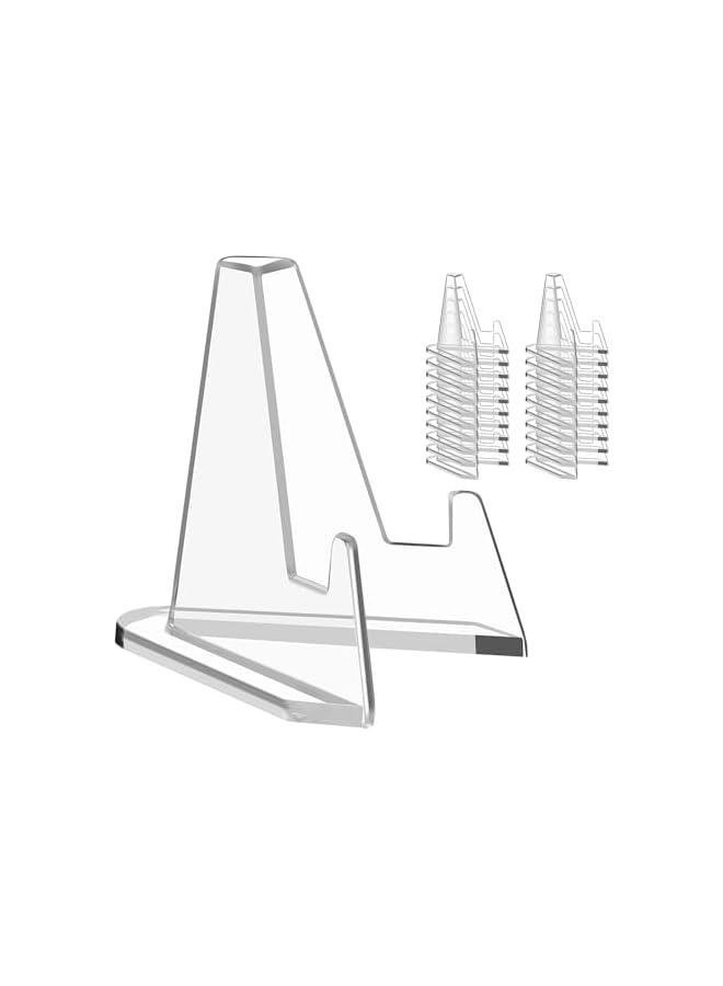 The Bros Card Display Stand, 20 Pack Small Easel Stand, Acrylic Picture Holder Stands, for Challenge Coin Graded Card Sports Card Trading Card PSA Card Baseball Card (2.13 inch Tall) - Image 2