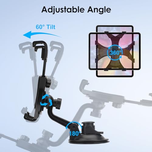 Linkstyle Car Tablet Holder, Suction Cup iPad Holder Dashboard Windshield Car Mount for 7-10.5in Tablets - Image 5