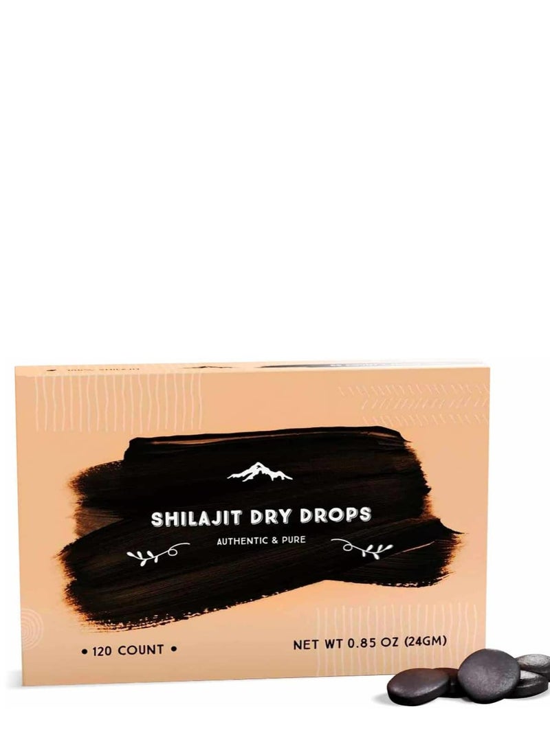 Pure Himalayan Shilajit - Shilajit Dry Drops - 120 Counts - Image 1