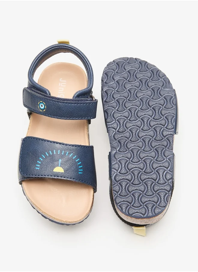 JUNIORS Boys Printed Sandals With Hook And Loop Closure
