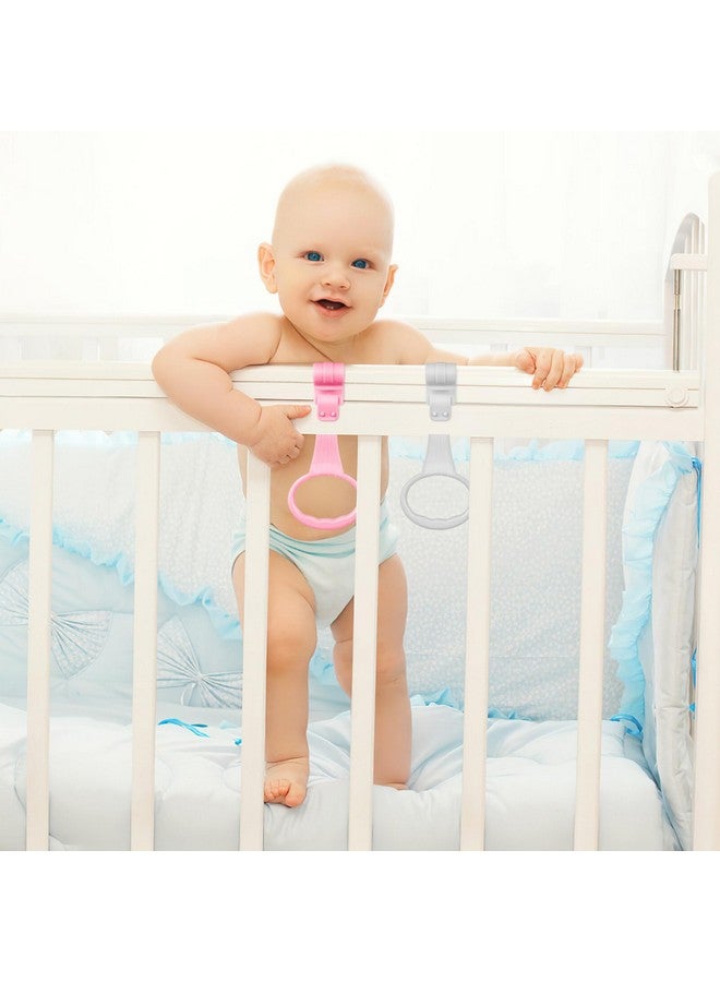 Toyvian Baby Pull up Rings: 4 Pcs Pullups Handles for Baby Playpen - Infant Pull to Stand Toys Crib Walking Assistant Rings - Image 2