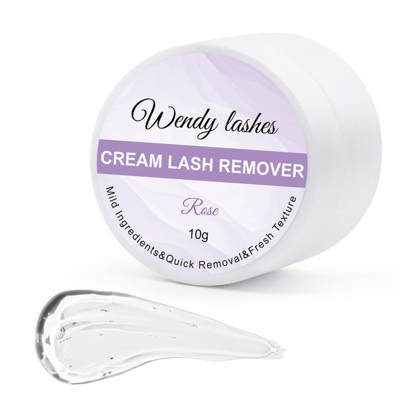 WENDY LASHES Lash Remover For Lash extensions/Lash Clusters Cream Lash Glue Remover 10g Effectively| Low Irritation for Sensitive Skin Lash Extension Remover Easy Removal of Indicidual Lashes Glue Remover(Rose) - Image 1