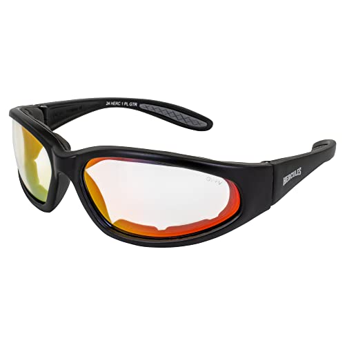Global Vision نظارات جلوبال فيجن 24 هيرك 1 بلس 24 نظارات شمسية مضادة للضباب، عدسات حمراء فوتوكرومية، سوداء - Image 2