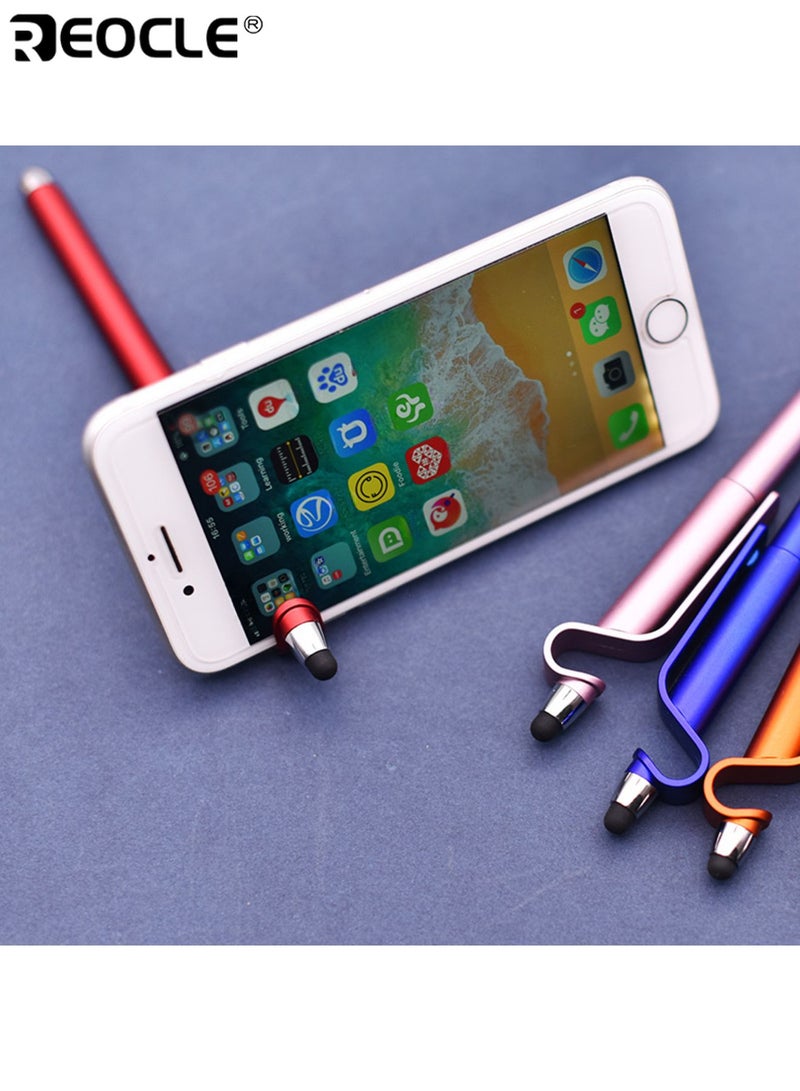 ريوكل 6 قطع متعدد الوظائف جل القلم مع حامل الهاتف المحمول الكتابة السلسة وظيفة القلم بالسعة قلم هدية قبضة مريحة دائم محمول خفيف الوزن تصميم أنيق مناسب للكتابة اليومية شاشة تعمل باللمس دعم الهاتف مثالي للمكتب المدرسي هدايا السفر المنزلية للطلاب والزملاء والأصدقاء - Image 2