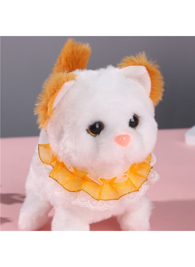 Electric Plush Kitten Toy Walking Will Call Moving Machine Simulation Plush Toy Cat Pet Children's Gift-Color:Accessories Kitten (purple)  - Image 4