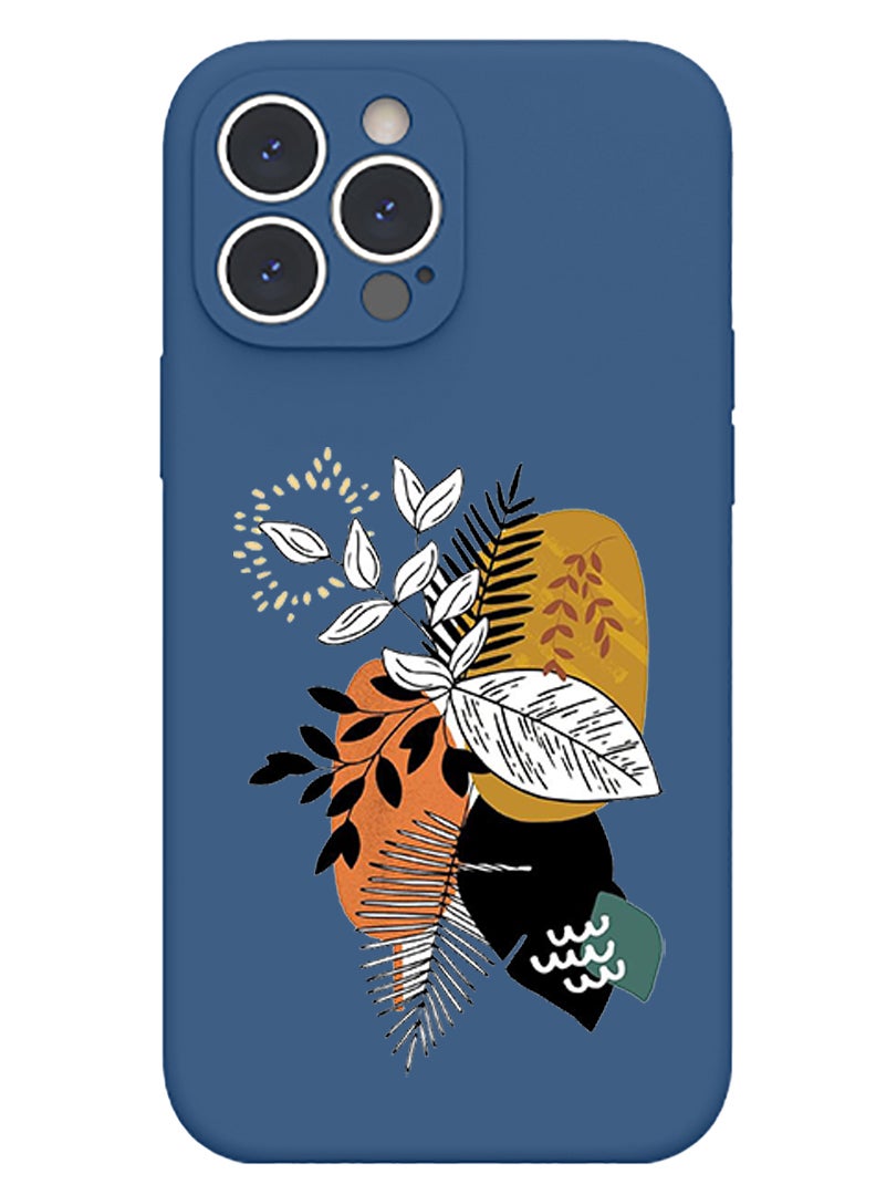 Theodor Protective Slim Fit Case Liquid Silicone Cover with Full Body Protection Anti-Scratch Shockproof Case For iPhone 13 Pro Max Blue  - legends are always late copy - Image 1
