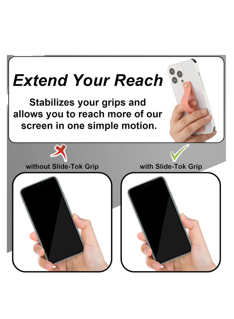 Loquat 6 Pcs Phone Strap Grip Holder Phone Finger Strap Stand Universal Finger Kickstand(Pink, White) - Image 5