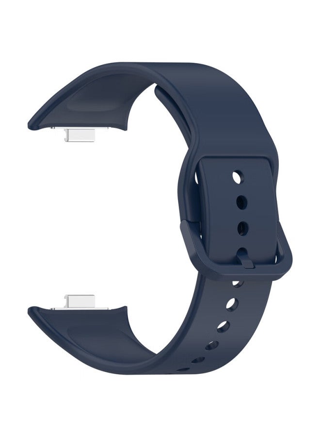 KMaxAI حزام سيليكون سائل Kmaxai لساعات Redmi 6/5/4 وساعة Xiaomi Mi Band 8/9 Pro الرياضية، أسلوب ناعم ومنعش، أزرق منتصف الليل - Image 2