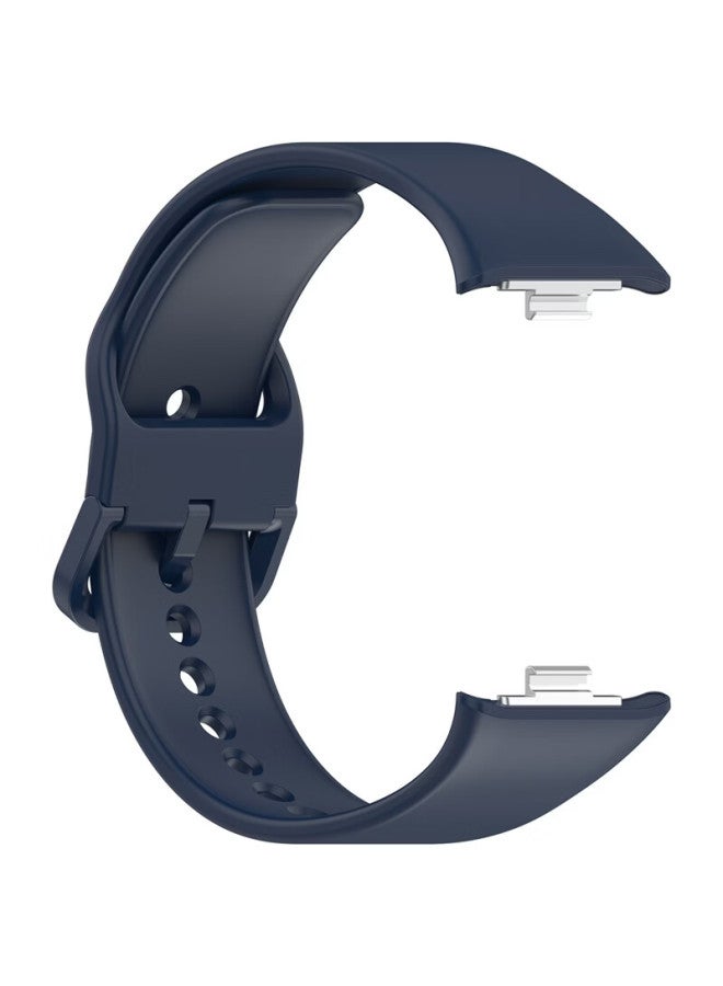 KMaxAI حزام سيليكون سائل Kmaxai لساعات Redmi 6/5/4 وساعة Xiaomi Mi Band 8/9 Pro الرياضية، أسلوب ناعم ومنعش، أزرق منتصف الليل - Image 3