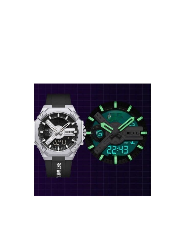 Dickies Student Waterproof Night Light Dual Display Multifunctional Sports Watch - Image 5