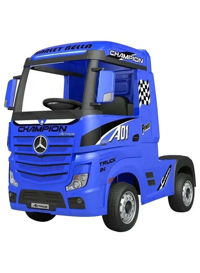 Mercedes-Benz Mercedes Benz Actros Ride-On Truck (126 x 68 x 102 cm, Blue) - Image 1