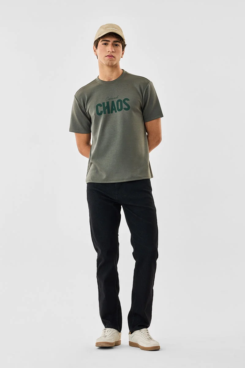 SNITCH Black Solid Relaxed Casual Jeans