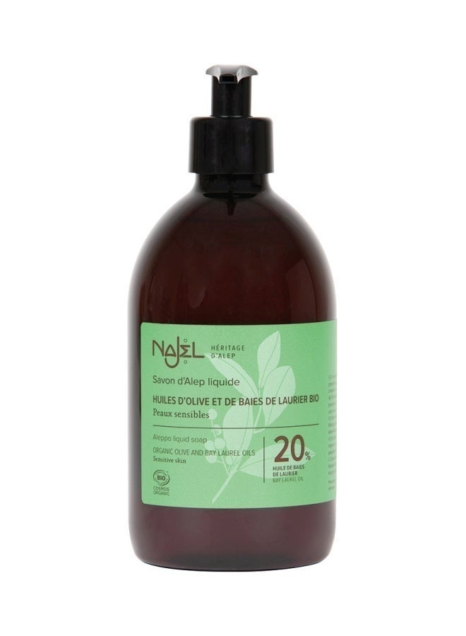 najel Aleppo Liquid Organic Olive And Bay 20% Soap