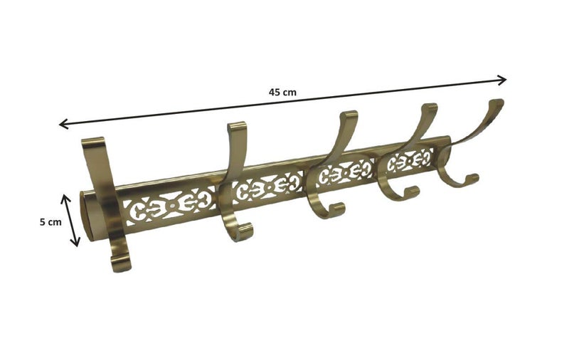 FEELING MALL 5 Hook Bathroom hangings Gold Towel Rack Clothes Hook Bathroom Accessories 2 pcs - Image 3