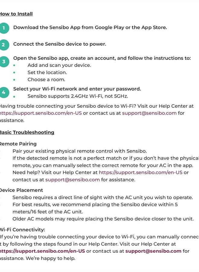Sensibo - Sky, Smart Wireless Air Conditioner Controller. Quick & Easy DIY Installation. Maintains Comfort with Energy Efficient. Automatic Wifi Thermostat Control App. Google, Alexa and Siri Compatible - Image 1