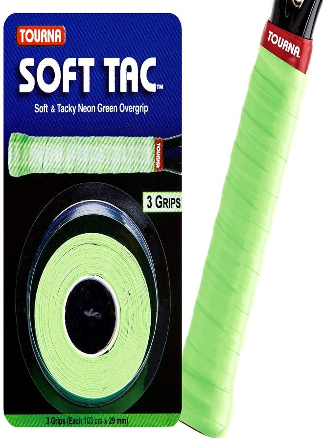 Tourna Soft Tac Overgrip Wrap, Neon Green - Image 1