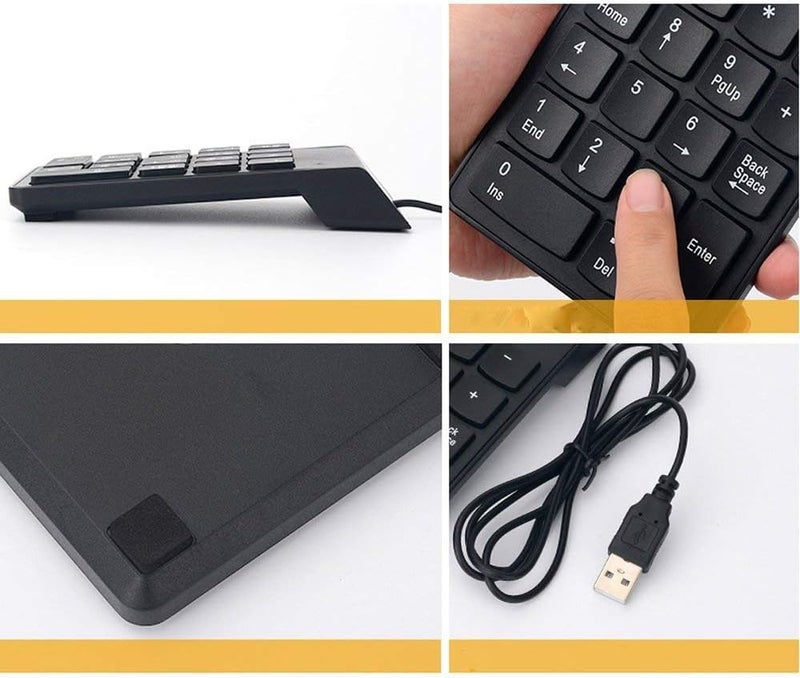 Generic USB 2.0 Wired Numeric Keypad USB NUM PAD Slim Mini Number Pad Digital Keyboard 18 Keys for iMac/Mac Pro/MacBook/MacBook Air/Pro Laptop PC Notebook Desktop. - Image 3