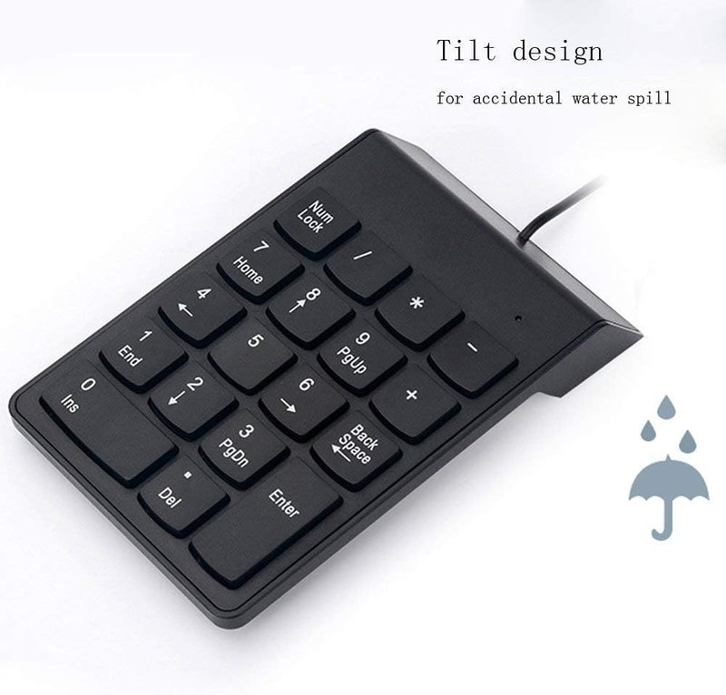Generic USB 2.0 Wired Numeric Keypad USB NUM PAD Slim Mini Number Pad Digital Keyboard 18 Keys for iMac/Mac Pro/MacBook/MacBook Air/Pro Laptop PC Notebook Desktop. - Image 2