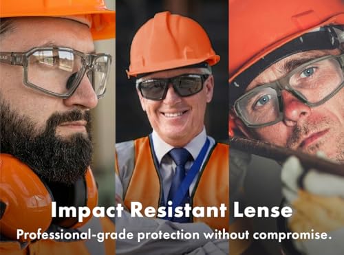 EYEGLAD REV Amour Z87+ Safety Glasses, HD High-Contrast UV400 Polycarbonate Impact-Resistant Safety Sunglasses, Anti-Scratch & Anti-Oil, Protective Industrial Work & Outdoor Riding Eyewear (Carbon Fade) - Image 4