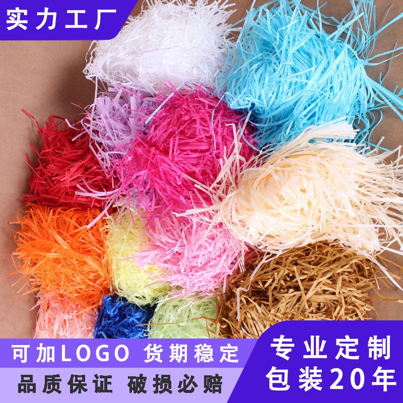 100G Shredded Paper Fillet Fillet Filling Candy Box Gift Box Decoration Filling Color Paper Silk - Image 2