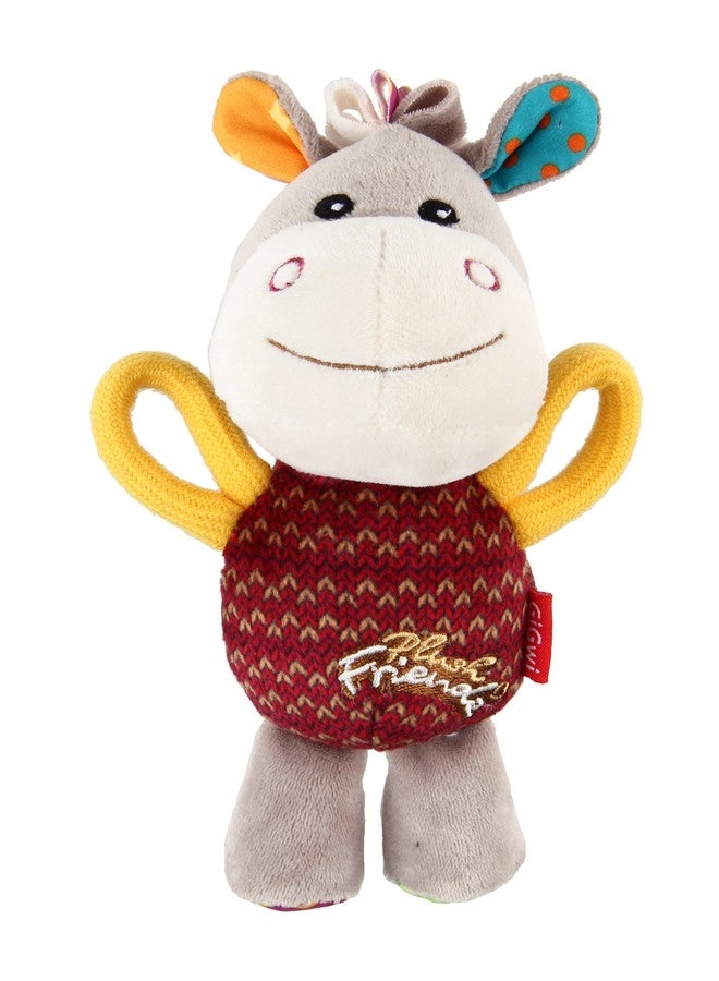 جيجوي لعبة حمار من جيغوي بلوش فريندز للكلاب، غير سامة، لعبة ناعمة وقطيفة مع صفارة، لطيفة على الأسنان واللثة، مناسبة للعب واللعب والرمي، مناسبة للكلاب الصغيرة والمتوسطة الحجم، لون بني - Image 4