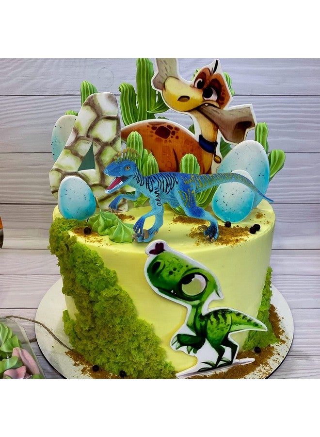 Sienon Dinosaur Figure Toys, Triassic Jurassic Dinosaur Toy 7 Inch, Educational Realistic Eoraptor Dinosaur Model Plastic Hand-Painted Dinosaur Figurine Toy For Dinosaur Party Cake Topper Decoration - Image 3