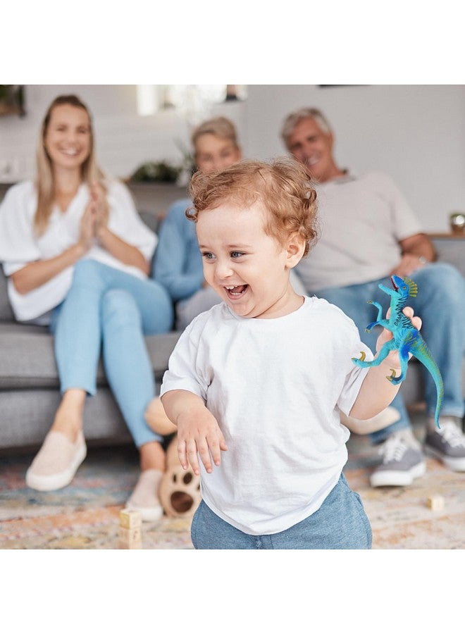 Sienon Dinosaur Figure Toys, Triassic Jurassic Dinosaur Toy 7 Inch, Educational Realistic Eoraptor Dinosaur Model Plastic Hand-Painted Dinosaur Figurine Toy For Dinosaur Party Cake Topper Decoration - Image 5