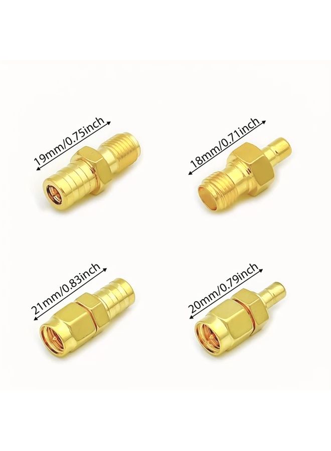 8pcs SMA to SMB RF Coaxial Connectors 50 Ohm Gold Plated Low Loss - Image 2