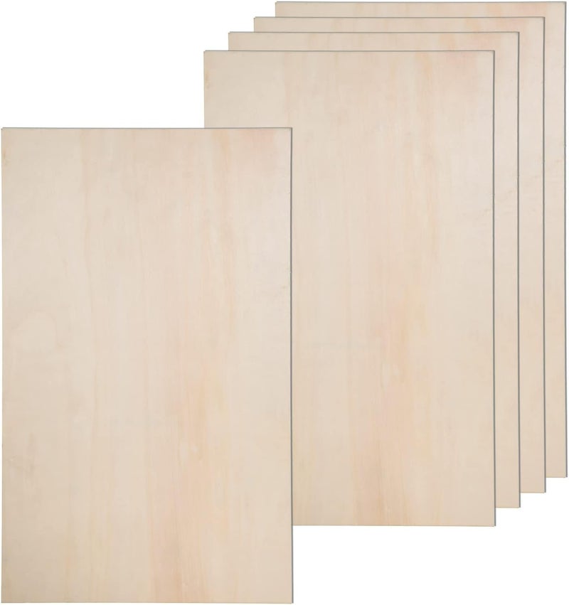 AWIZOM AWIZOM 36 Pack Basswood Sheets for Crafts 12 x 20 x 18 Inch 3mm Thick Plywood Sheets with Smooth Surfaces Unfinished Rectangular Wood Boards for Laser Cutting Wood Burning Architectural Models