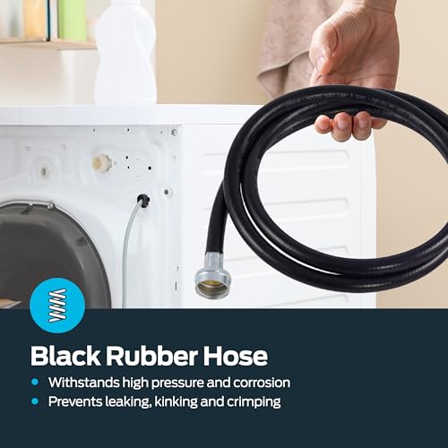 Eastman 5 ft Rubber Washing Machine Hose with Elbow, 3/4 in FHT x 3/4 in FHT, Black, 60333N - Image 4