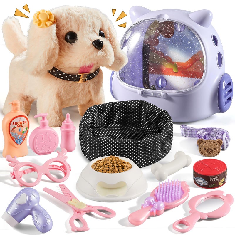 Vanvimen 16 Pcs Robot Dog Toys for Girls Toys for 3 4 5 6 7 8 Year Old Girls Kids Boys Realistic Robot Puppy Toddlers Girl Toy for 57 68 Ideas Birthday Gifts for Girl 3 4 5 6 Year Old - Image 2