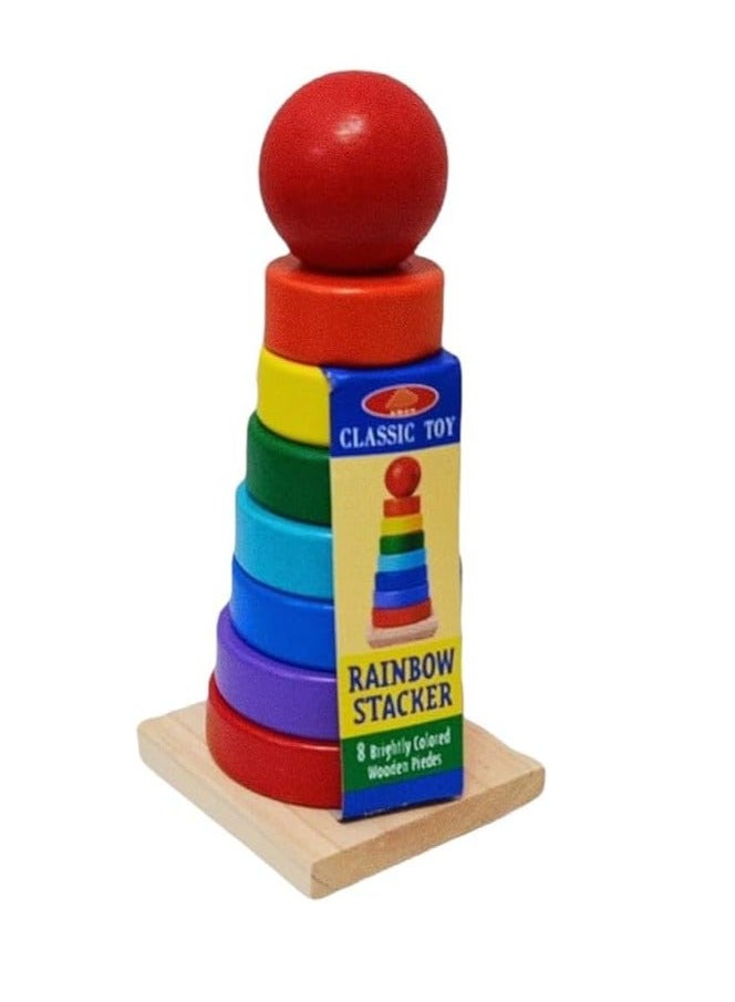 Safwa Toys Children's toy, W39-8 medium wooden ring column toy from Al Safwa Toys  - Image 1