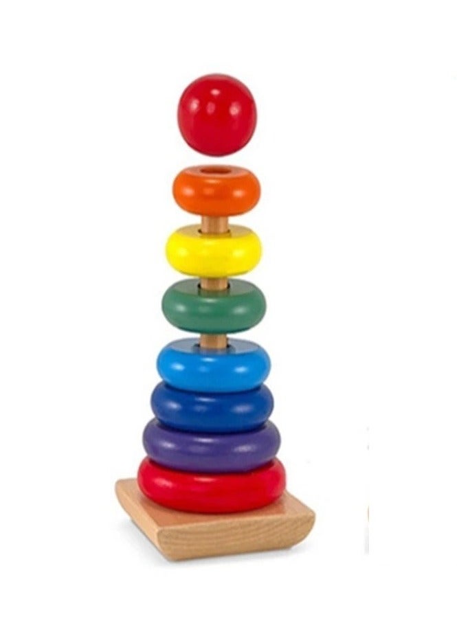 Safwa Toys Children's toy, W39-8 medium wooden ring column toy from Al Safwa Toys  - Image 2