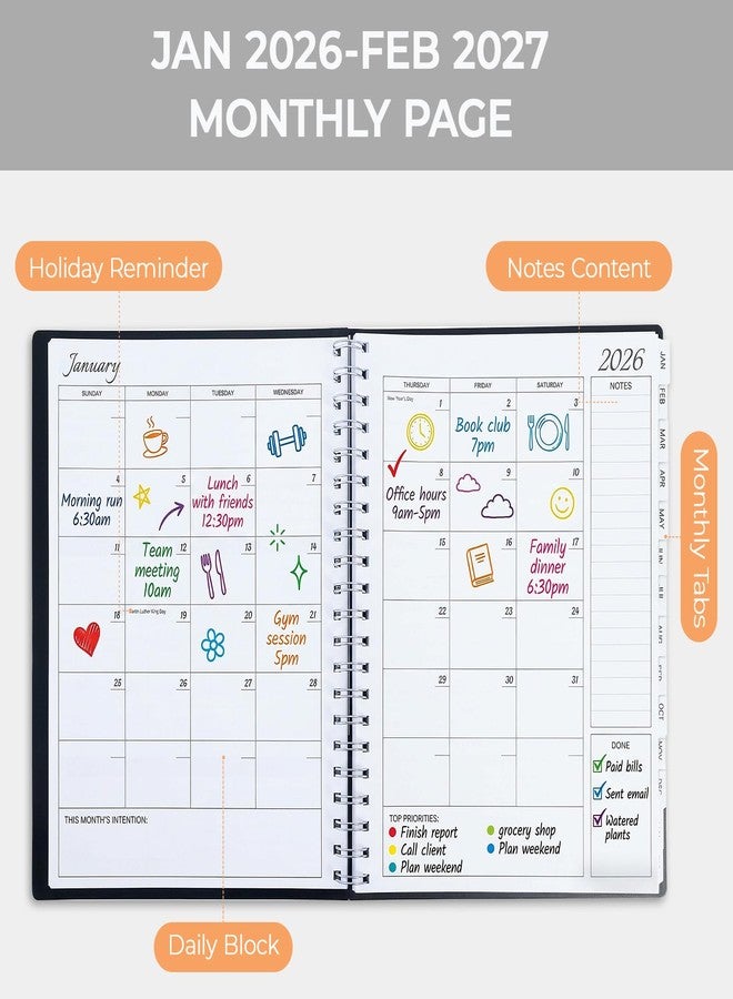 ام اند جي تقويم تخطيط أسبوعي وشهري من إم آند جي لعام 2026، مقاس A4 (8.5 × 11 بوصة) - Image 2