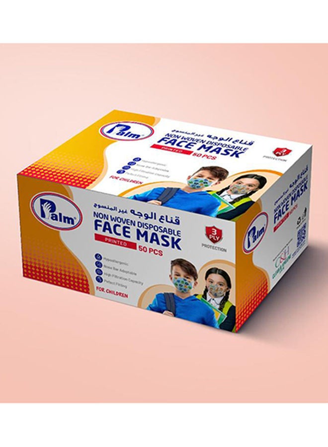 NIBEMINENT 50-Piece Disposable Printed Face Mask For Kids - Image 2
