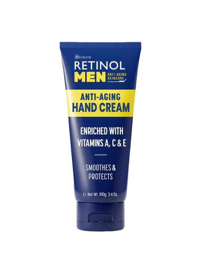 RETINOL كريم اليدين بمضاد الشيخوخة بالريتينول - العلامة الأصلية للريتينول ليدين تبدوان أصغر - كريم يدين غني ومخملي ينعم البشرة ويحمي الأظافر والجلد المحيط بها للرجال - Image 2