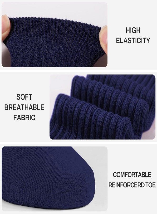 BOOPH Slouch Socks Women Scrunch Sock Knee High Slouchy Socks for Women Size 6-11 Navy - Image 2