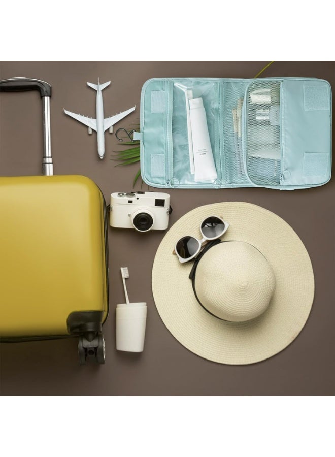 Foldable Hanging Travel Toiletry Bag,Waterproof Portable Travel Bags, Multifunction Travel Makeup Cosmetic Bag Organizer with Hanging Hook - Image 2